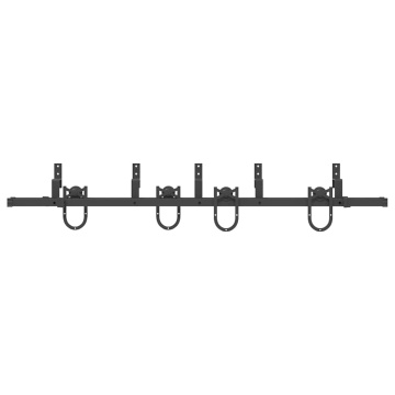 Set feronerie pentru uși glisante, negru, 200 cm, oțel - Img 8