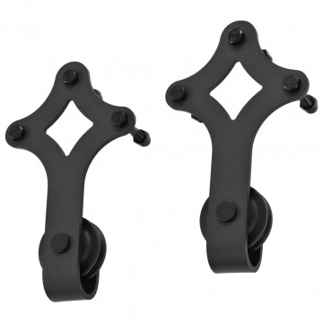 Set feronerie pentru uși glisante SKIEN, negru, 183 cm, oțel - Img 4