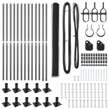 Set Gard Set de 2 Gri Oțel Vopsit Electrostatic 25 x 1.5 m - Img 4