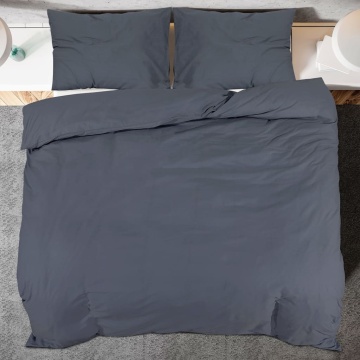 Set lenjerie cu husă de pilotă, antracit, 200x200 cm microfibră - Img 8