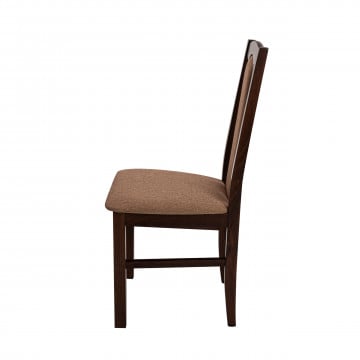Set masa extensibila 140 x 180 cm cu 6 scaune tapitate, mb-21 modena1 si s-37 boss7 o15, nuc, lemn masiv de fag, stofa - Img 8