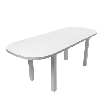 Set masa extensibila 160x200 cm mb-12 (venus 1) bialy cu 6 scaune s-38 b (boss 14) cod 25b 2 cut - Img 7
