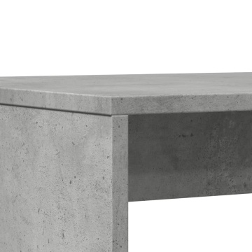 Set masă și bănci bucătărie, 3 piese, gri beton, lemn prelucrat - Img 7