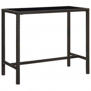 Set mobilier bar de grădină, 5 piese, maro, poliratan - Img 2
