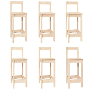 Set mobilier de bar, 7 piese, lemn masiv de pin - Img 3