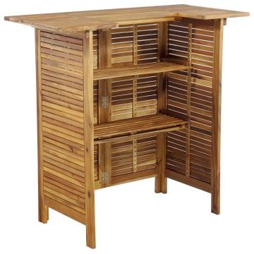 Set mobilier de bar de grădină, 5 piese, lemn masiv de acacia - Img 8