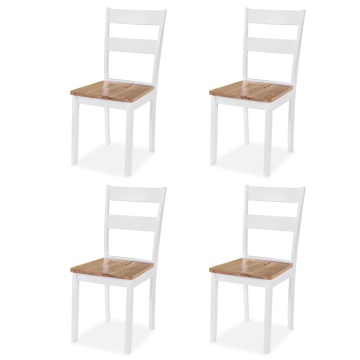 Set mobilier de bucătărie, 5 piese, MDF și lemn de hevea, alb - Img 3