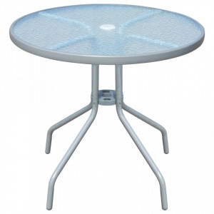 Set mobilier de exterior, 5 piese, negru, oțel - Img 3