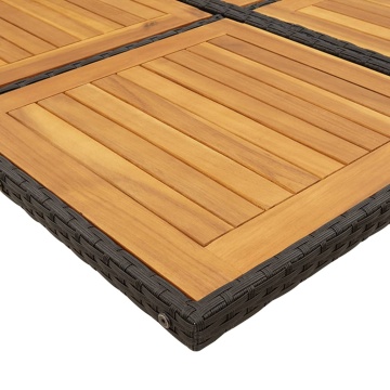 Set mobilier de exterior cu perne, 11 piese, negru, poliratan - Img 8