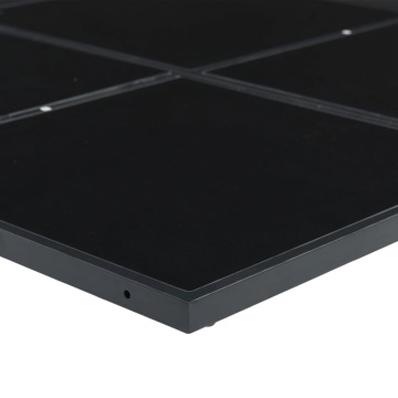 Set mobilier de exterior cu perne, 11 piese, negru, poliratan - Img 5