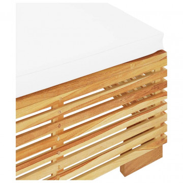 Set mobilier de grădină, 2 piese, lemn masiv de tec - Img 8