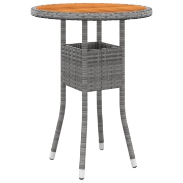 Set mobilier de grădină, 3 piese, gri, poliratan - Img 3