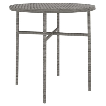 Set mobilier de grădină, 3 piese, gri, poliratan - Img 8