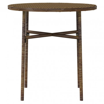 Set mobilier de grădină, 3 piese, maro, poliratan - Img 5