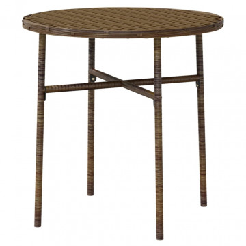 Set mobilier de grădină, 3 piese, maro, poliratan - Img 8