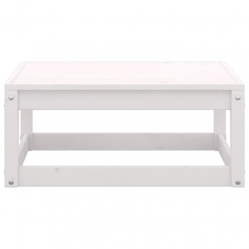 Set mobilier de grădină, 4 piese, alb, lemn masiv de pin - Img 6