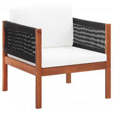 Set mobilier de grădină, 4 piese, lemn masiv de acacia - Img 2