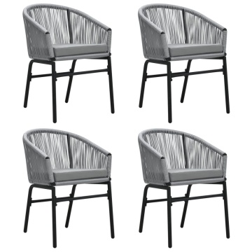 Set mobilier de grădină, 5 piese, gri - Img 3