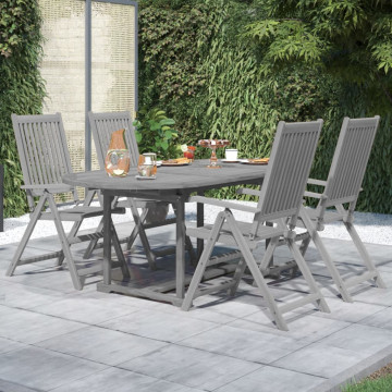 Set mobilier de grădină, 5 piese, lemn masiv de acacia - Img 1