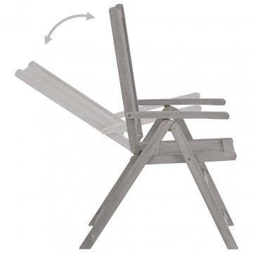 Set mobilier de grădină, 5 piese, lemn masiv de acacia - Img 7