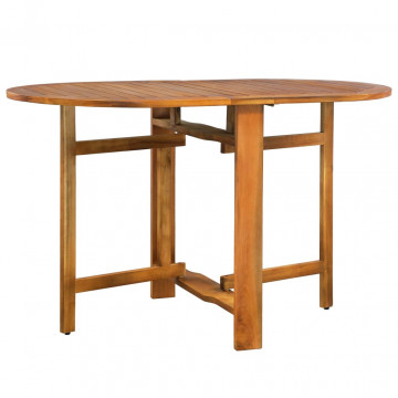 Set mobilier de grădină, 5 piese, lemn masiv de acacia - Img 5