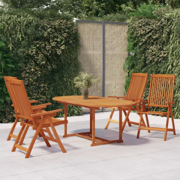 Set mobilier de grădină, 5 piese, lemn masiv de eucalipt - Img 1