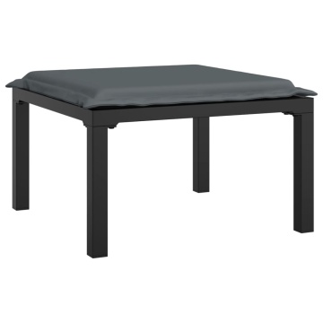 Set mobilier de grădină, 5 piese, negru/gri, poliratan - Img 7