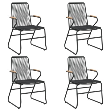 Set mobilier de grădină, 5 piese, negru, ratan PVC - Img 4