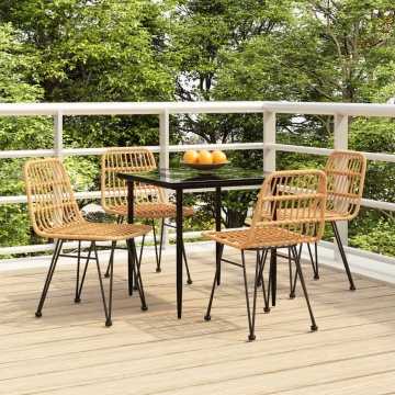 Set mobilier de grădină, 5 piese, poliratan - Img 1
