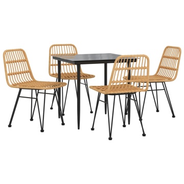 Set mobilier de grădină, 5 piese, poliratan - Img 3