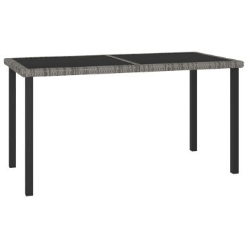 Set mobilier de grădină, 7 piese, gri, poliratan - Img 3