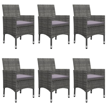 Set mobilier de grădină, 7 piese, gri - Img 8