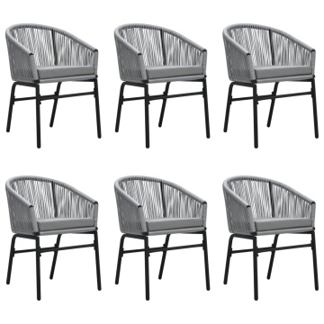 Set mobilier de grădină, 7 piese, gri - Img 3