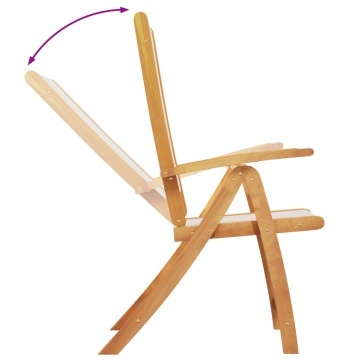 Set mobilier de grădină, 7 piese, lemn masiv acacia/textilenă - Img 6