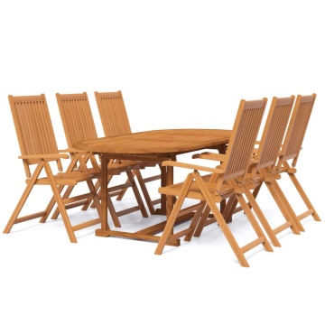 Set mobilier de grădină, 7 piese, lemn masiv de acacia - Img 2