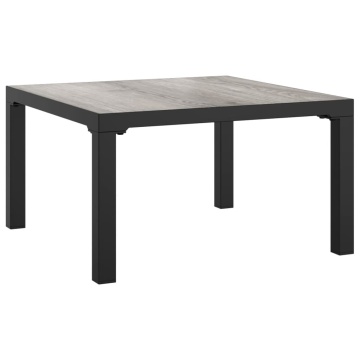 Set mobilier de grădină, 9 piese, negru și gri, poliratan - Img 7