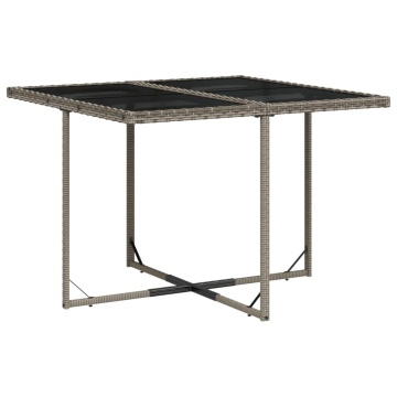 Set mobilier de grădină cu perne, 11 piese, gri, poliratan - Img 4