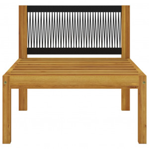 Set mobilier de grădină cu perne, 2 piese, lemn masiv acacia - Img 5