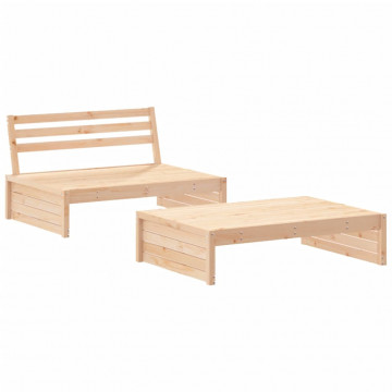 Set mobilier de grădină cu perne, 2 piese, lemn masiv - Img 3