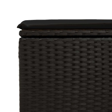 Set mobilier de grădină cu perne, 2 piese poliratan/lemn acacia - Img 7