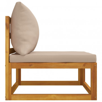 Set mobilier de grădină cu perne, 3 piese, lemn masiv acacia - Img 8