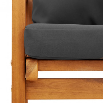 Set mobilier de grădină cu perne, 3 piese, lemn masiv acacia - Img 6