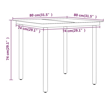 Set mobilier de grădină cu perne, 3 piese, maro - Img 7