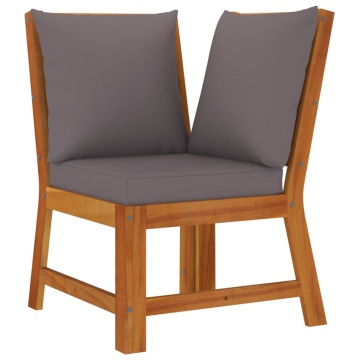 Set mobilier de grădină cu perne, 4 piese, lemn masiv de acacia - Img 5