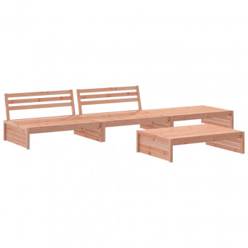 Set mobilier de grădină cu perne, 4 piese, lemn masiv douglas - Img 3