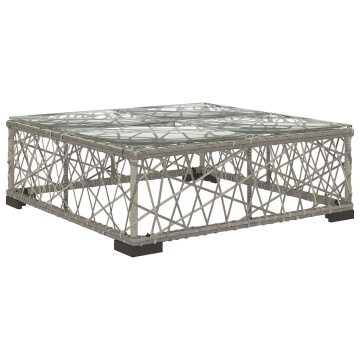 Set mobilier de grădină cu perne, 5 piese, gri, poliratan - Img 4