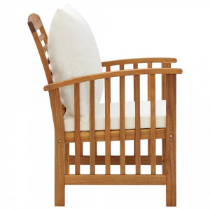 Set mobilier de grădină cu perne, 5 piese, lemn masiv de acacia - Img 8