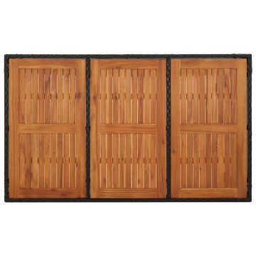 Set mobilier de grădină cu perne, 5 piese, negru, poliratan - Img 7