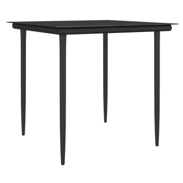 Set mobilier de grădină cu perne, 5 piese, poliratan și oțel - Img 5
