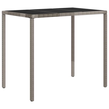 Set mobilier de grădină cu perne, 6 piese, gri, poliratan - Img 4